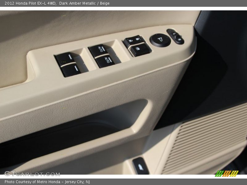Dark Amber Metallic / Beige 2012 Honda Pilot EX-L 4WD