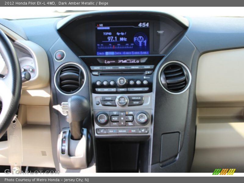 Dark Amber Metallic / Beige 2012 Honda Pilot EX-L 4WD