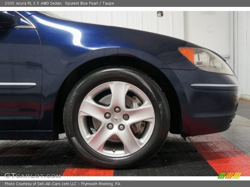 Opulent Blue Pearl / Taupe 2005 Acura RL 3.5 AWD Sedan