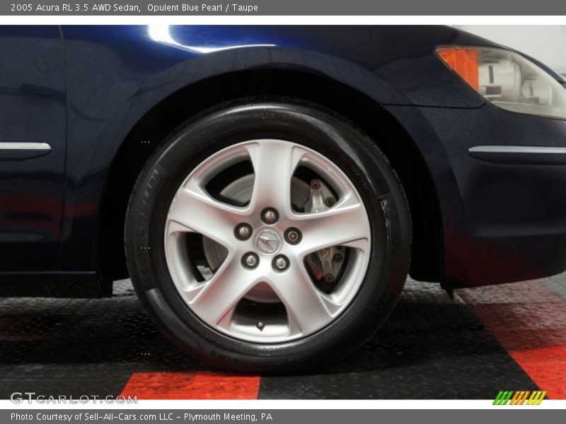 Opulent Blue Pearl / Taupe 2005 Acura RL 3.5 AWD Sedan