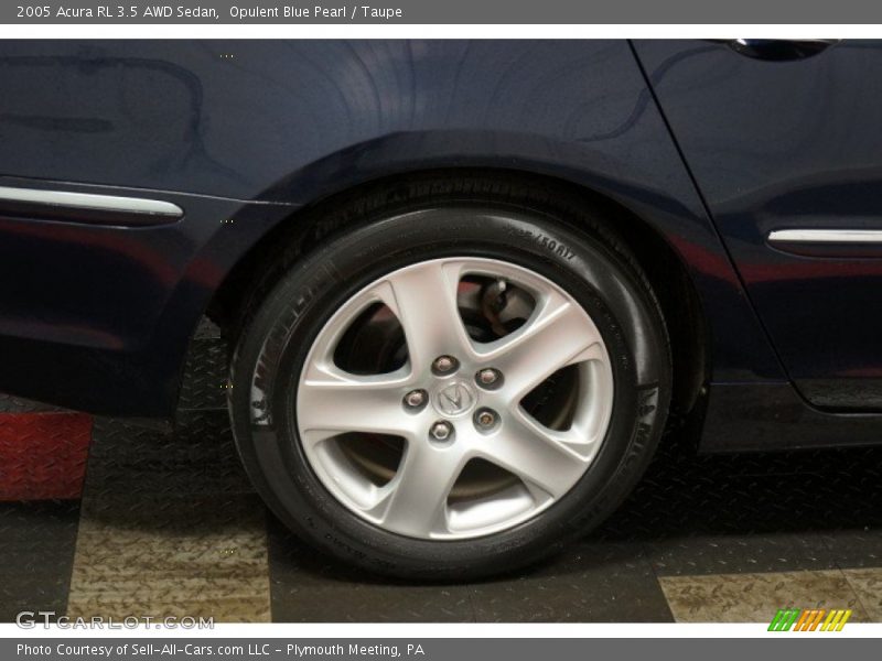 Opulent Blue Pearl / Taupe 2005 Acura RL 3.5 AWD Sedan