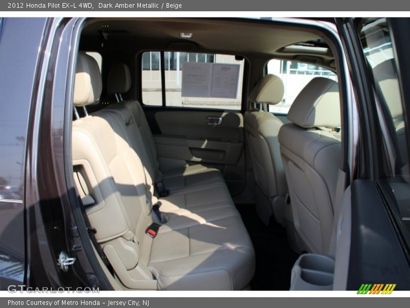Dark Amber Metallic / Beige 2012 Honda Pilot EX-L 4WD