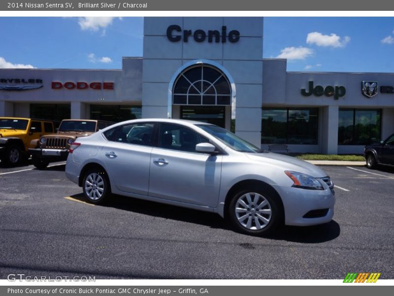 Brilliant Silver / Charcoal 2014 Nissan Sentra SV