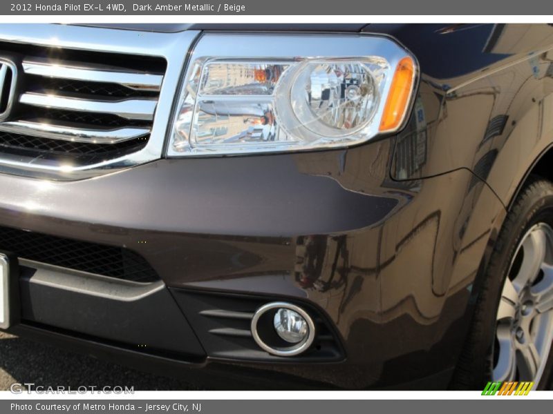 Dark Amber Metallic / Beige 2012 Honda Pilot EX-L 4WD