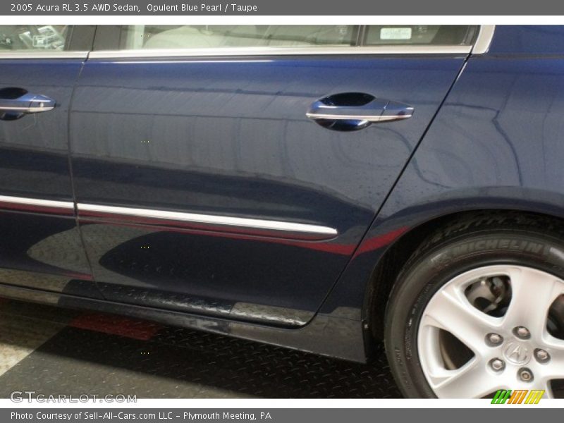 Opulent Blue Pearl / Taupe 2005 Acura RL 3.5 AWD Sedan