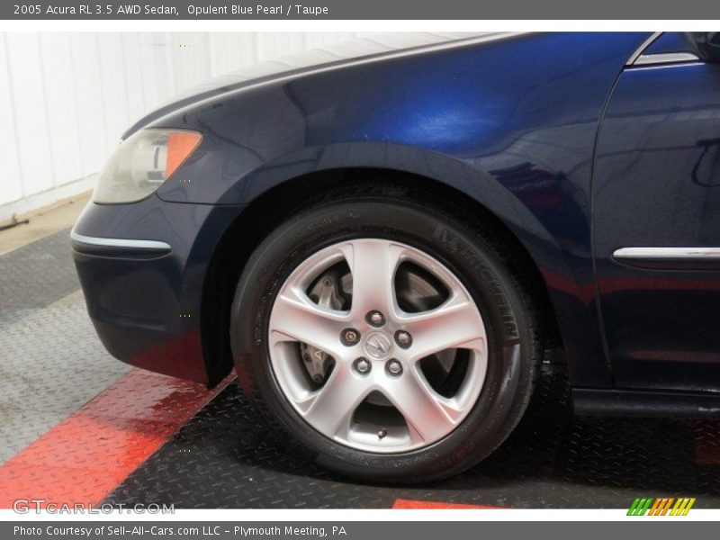 Opulent Blue Pearl / Taupe 2005 Acura RL 3.5 AWD Sedan