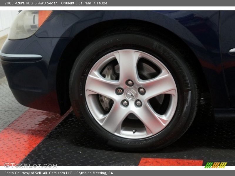 Opulent Blue Pearl / Taupe 2005 Acura RL 3.5 AWD Sedan