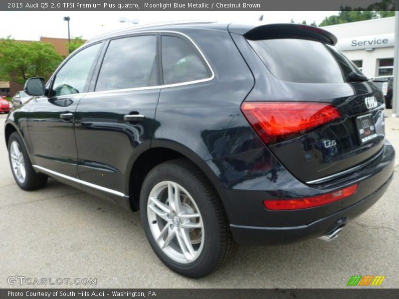 Moonlight Blue Metallic / Chestnut Brown 2015 Audi Q5 2.0 TFSI Premium Plus quattro