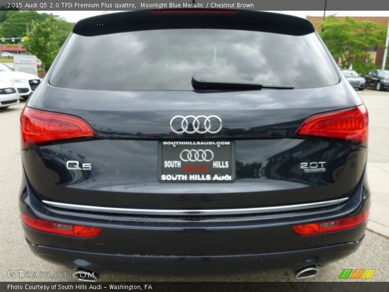 Moonlight Blue Metallic / Chestnut Brown 2015 Audi Q5 2.0 TFSI Premium Plus quattro