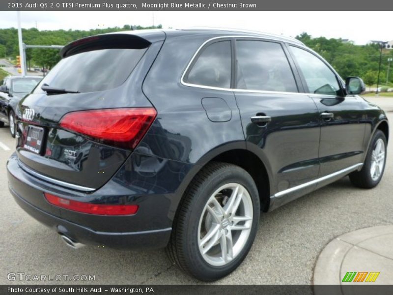Moonlight Blue Metallic / Chestnut Brown 2015 Audi Q5 2.0 TFSI Premium Plus quattro