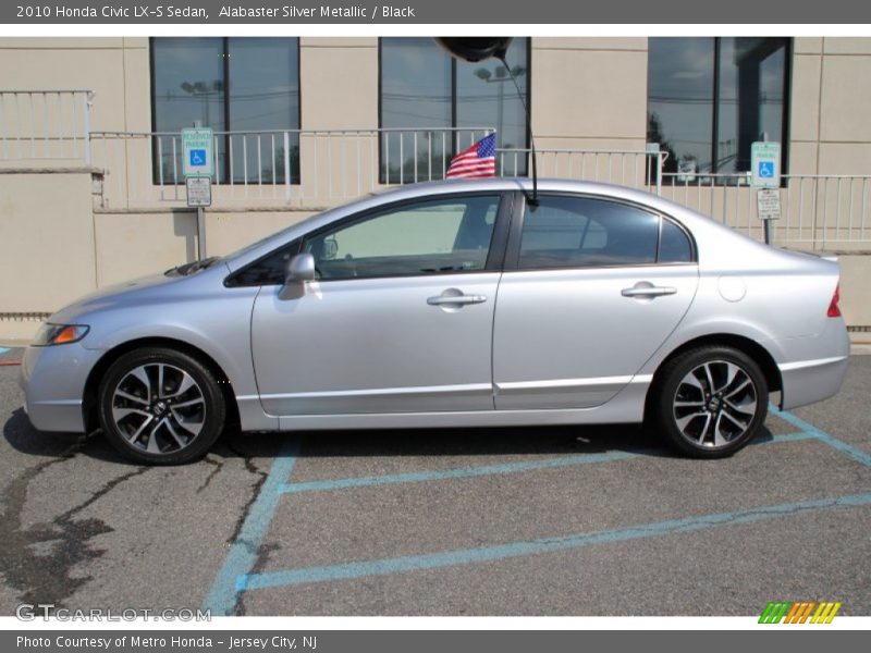 Alabaster Silver Metallic / Black 2010 Honda Civic LX-S Sedan
