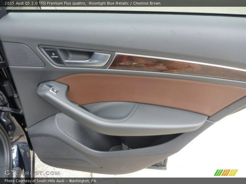 Moonlight Blue Metallic / Chestnut Brown 2015 Audi Q5 2.0 TFSI Premium Plus quattro