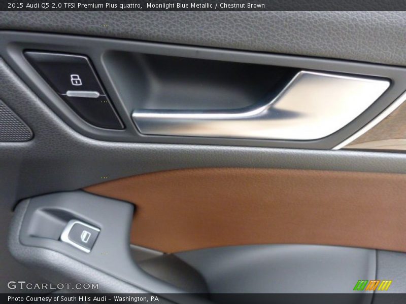Moonlight Blue Metallic / Chestnut Brown 2015 Audi Q5 2.0 TFSI Premium Plus quattro