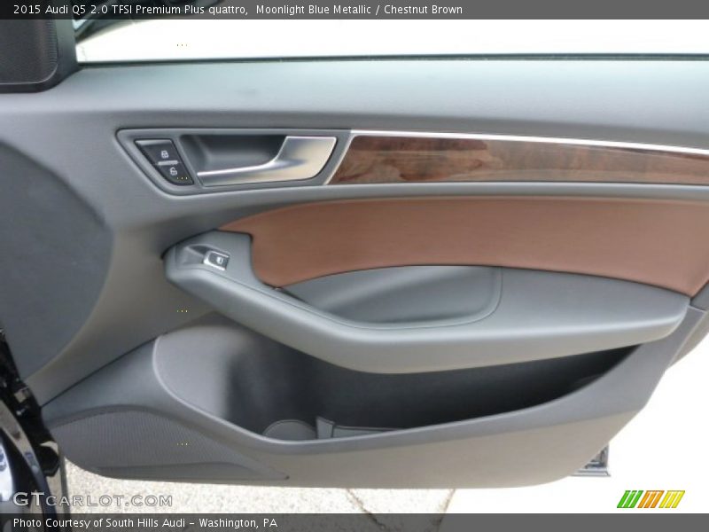 Moonlight Blue Metallic / Chestnut Brown 2015 Audi Q5 2.0 TFSI Premium Plus quattro