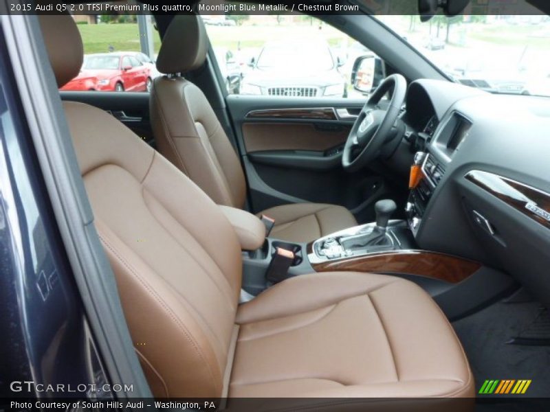 Moonlight Blue Metallic / Chestnut Brown 2015 Audi Q5 2.0 TFSI Premium Plus quattro
