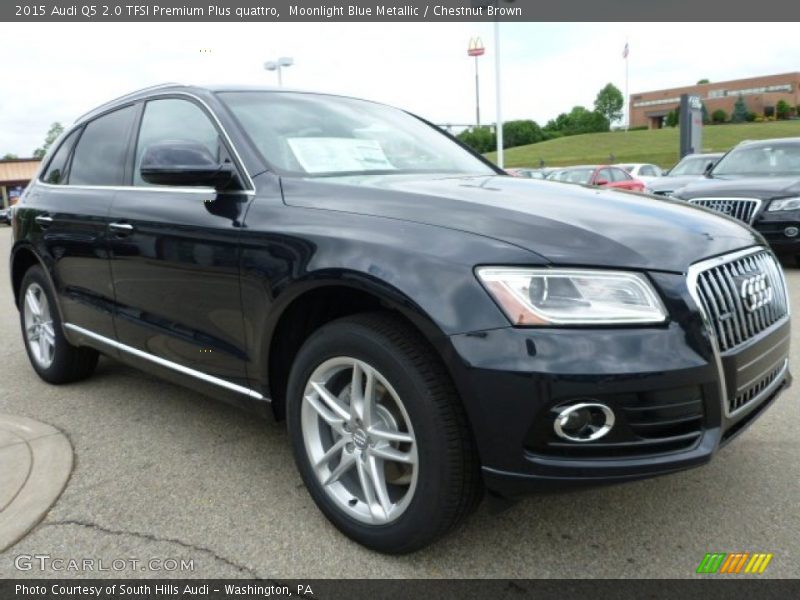 Moonlight Blue Metallic / Chestnut Brown 2015 Audi Q5 2.0 TFSI Premium Plus quattro