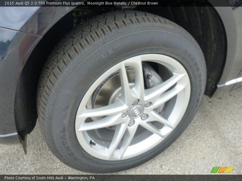 Moonlight Blue Metallic / Chestnut Brown 2015 Audi Q5 2.0 TFSI Premium Plus quattro