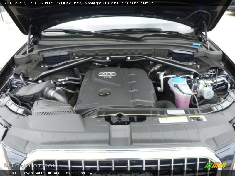 Moonlight Blue Metallic / Chestnut Brown 2015 Audi Q5 2.0 TFSI Premium Plus quattro