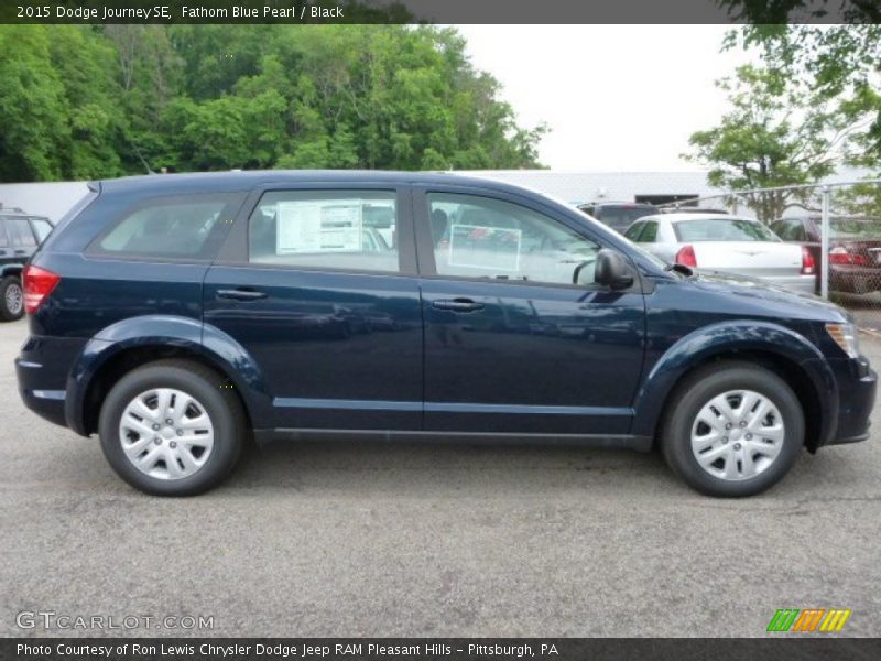 Fathom Blue Pearl / Black 2015 Dodge Journey SE