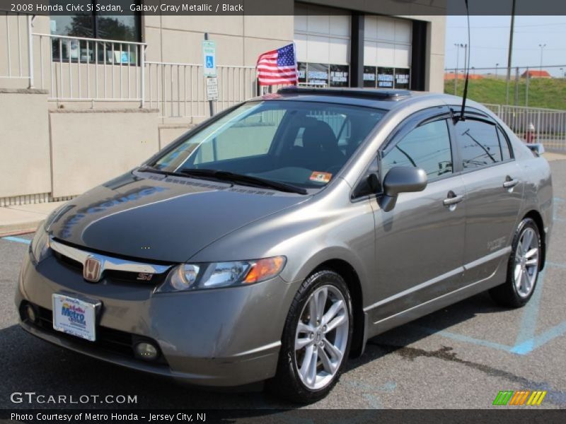 Galaxy Gray Metallic / Black 2008 Honda Civic Si Sedan