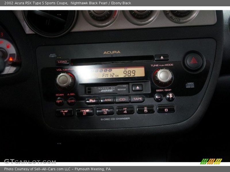 Nighthawk Black Pearl / Ebony Black 2002 Acura RSX Type S Sports Coupe
