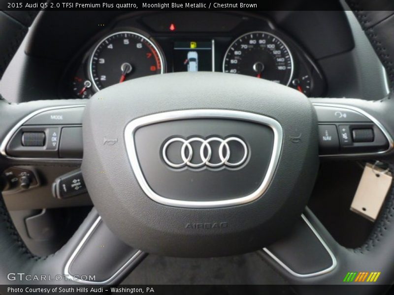 Moonlight Blue Metallic / Chestnut Brown 2015 Audi Q5 2.0 TFSI Premium Plus quattro