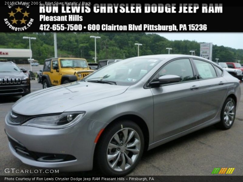 Billet Silver Metallic / Black 2015 Chrysler 200 S