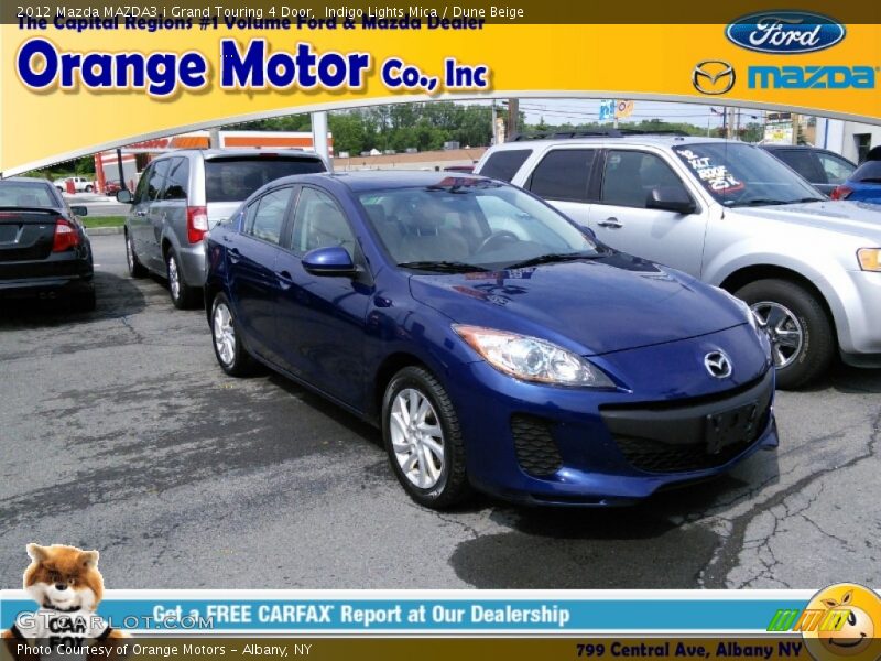 Indigo Lights Mica / Dune Beige 2012 Mazda MAZDA3 i Grand Touring 4 Door