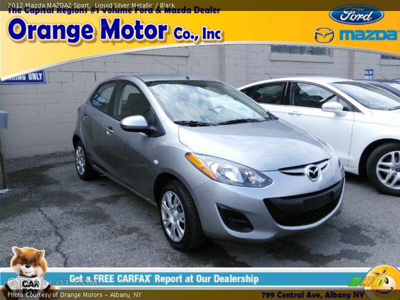 Liquid Silver Metallic / Black 2012 Mazda MAZDA2 Sport