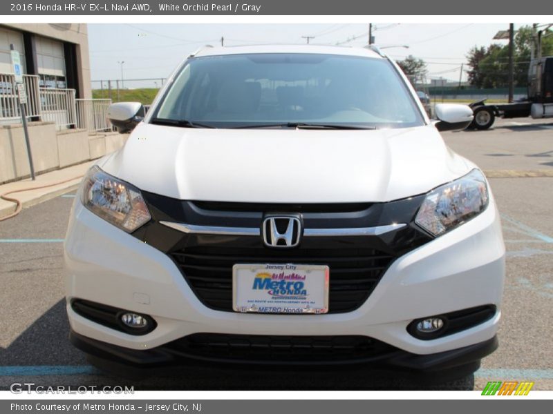 White Orchid Pearl / Gray 2016 Honda HR-V EX-L Navi AWD