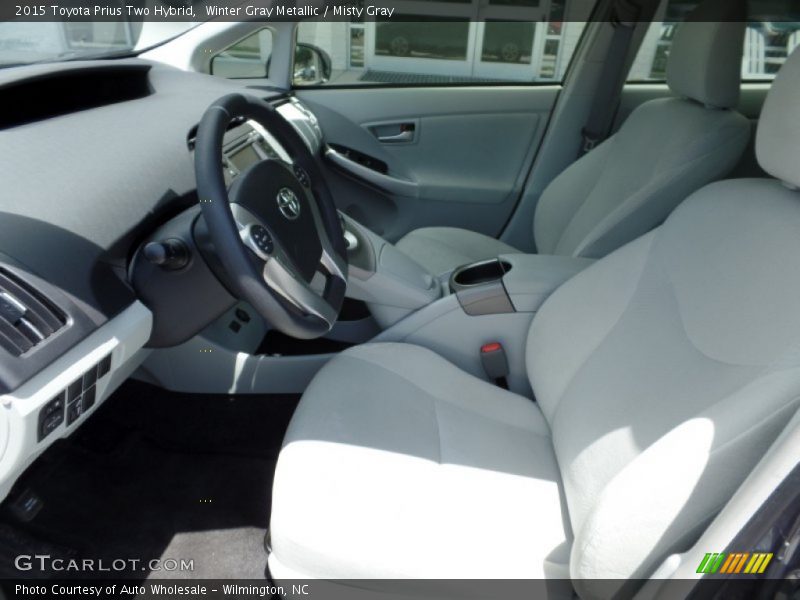 Winter Gray Metallic / Misty Gray 2015 Toyota Prius Two Hybrid