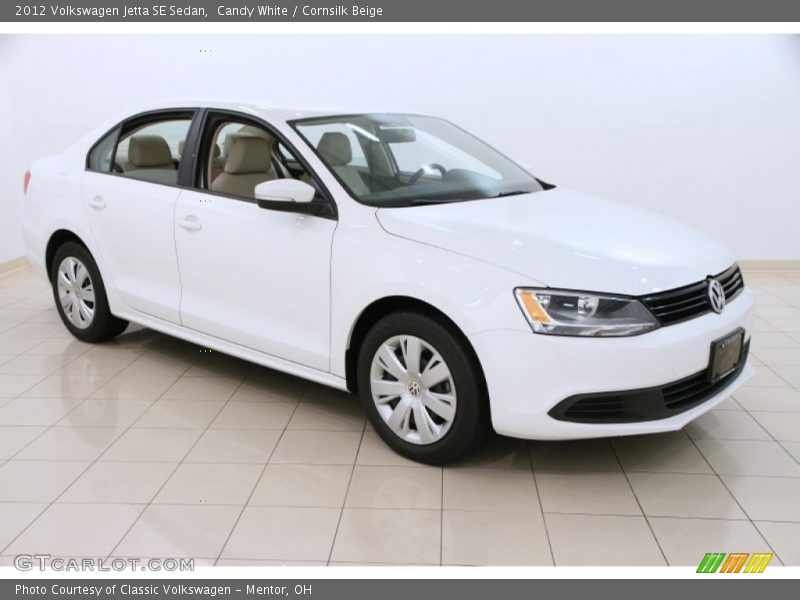 Candy White / Cornsilk Beige 2012 Volkswagen Jetta SE Sedan