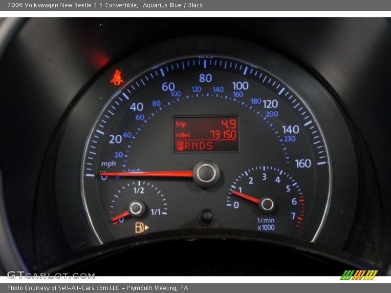 Aquarius Blue / Black 2006 Volkswagen New Beetle 2.5 Convertible