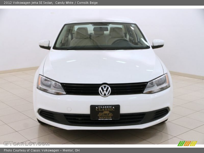 Candy White / Cornsilk Beige 2012 Volkswagen Jetta SE Sedan