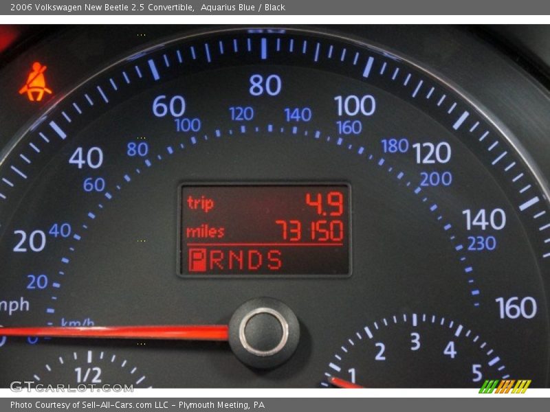 Aquarius Blue / Black 2006 Volkswagen New Beetle 2.5 Convertible