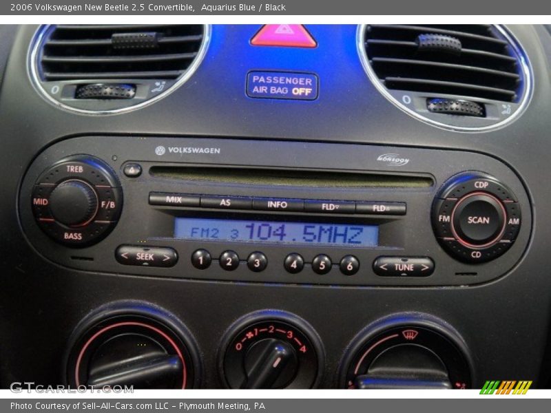 Aquarius Blue / Black 2006 Volkswagen New Beetle 2.5 Convertible