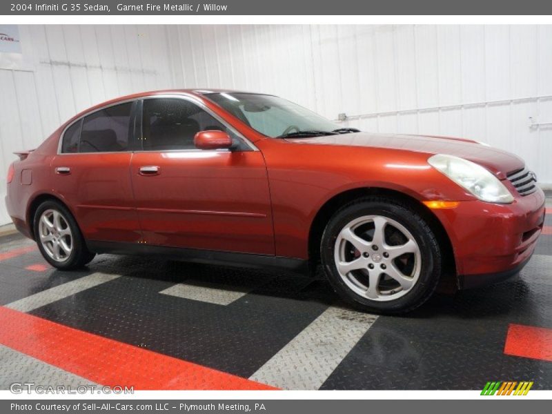 Garnet Fire Metallic / Willow 2004 Infiniti G 35 Sedan