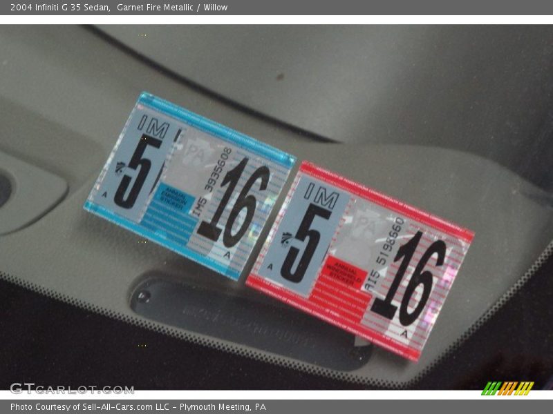 Garnet Fire Metallic / Willow 2004 Infiniti G 35 Sedan