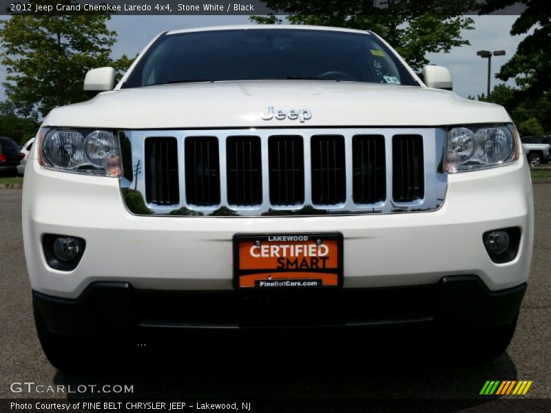 Stone White / Black 2012 Jeep Grand Cherokee Laredo 4x4