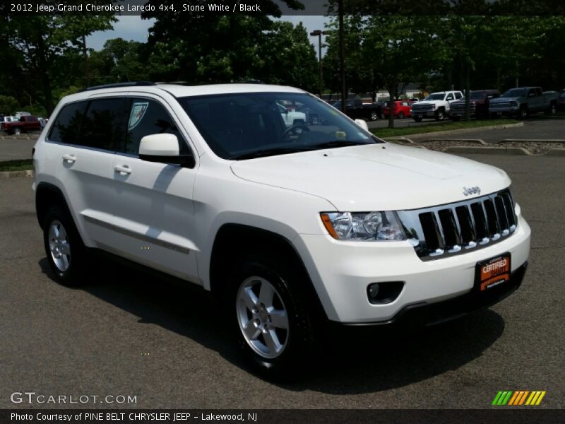 Stone White / Black 2012 Jeep Grand Cherokee Laredo 4x4