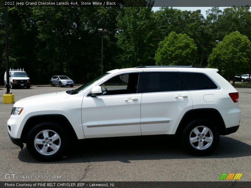 Stone White / Black 2012 Jeep Grand Cherokee Laredo 4x4