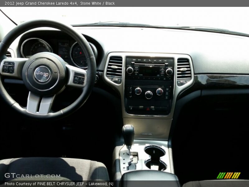 Stone White / Black 2012 Jeep Grand Cherokee Laredo 4x4