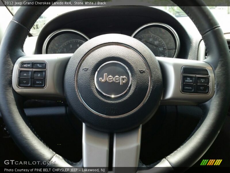 Stone White / Black 2012 Jeep Grand Cherokee Laredo 4x4