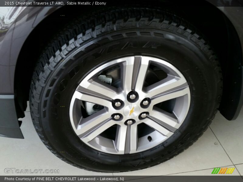 Sable Metallic / Ebony 2015 Chevrolet Traverse LT AWD