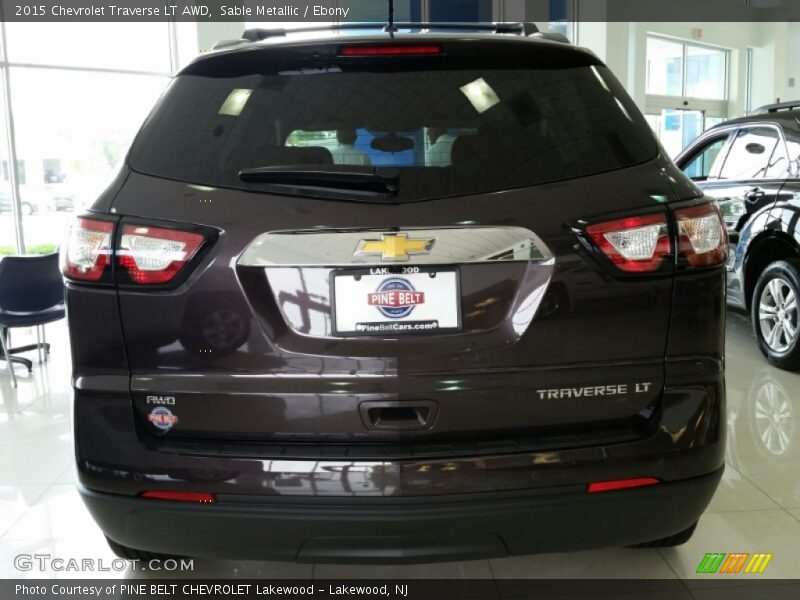 Sable Metallic / Ebony 2015 Chevrolet Traverse LT AWD