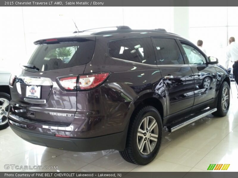 Sable Metallic / Ebony 2015 Chevrolet Traverse LT AWD