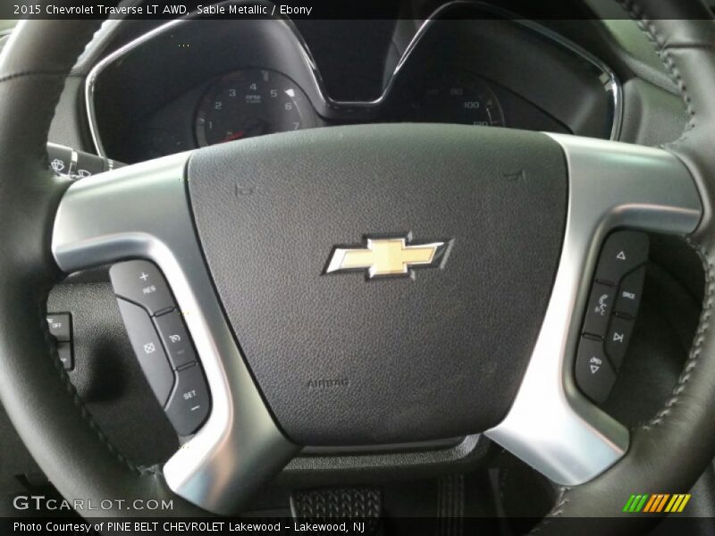 Sable Metallic / Ebony 2015 Chevrolet Traverse LT AWD