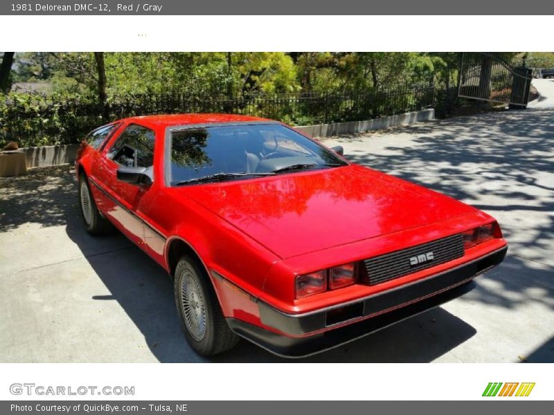 Red / Gray 1981 Delorean DMC-12
