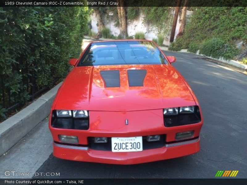 Bright Red / Gray 1989 Chevrolet Camaro IROC-Z Convertible