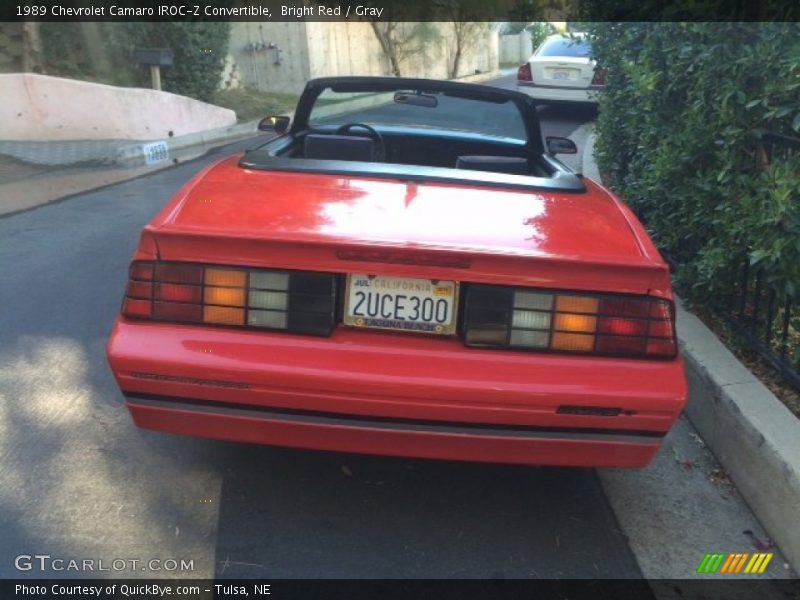 Bright Red / Gray 1989 Chevrolet Camaro IROC-Z Convertible